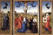 Rogier van der Weyden Crucifixion triptych with SS Mary Magdalene and Veronica oil on canvas